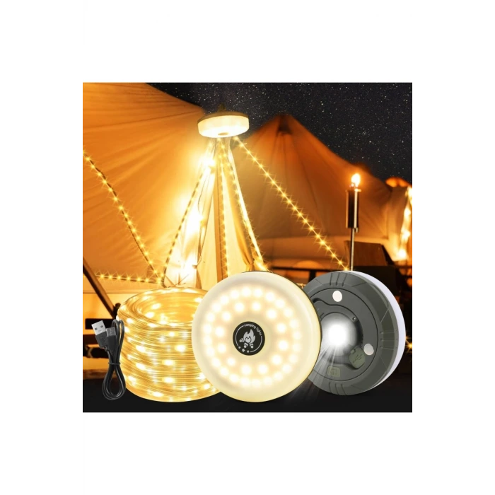 Güneş Enerjili Makara LED Kamp Lambası