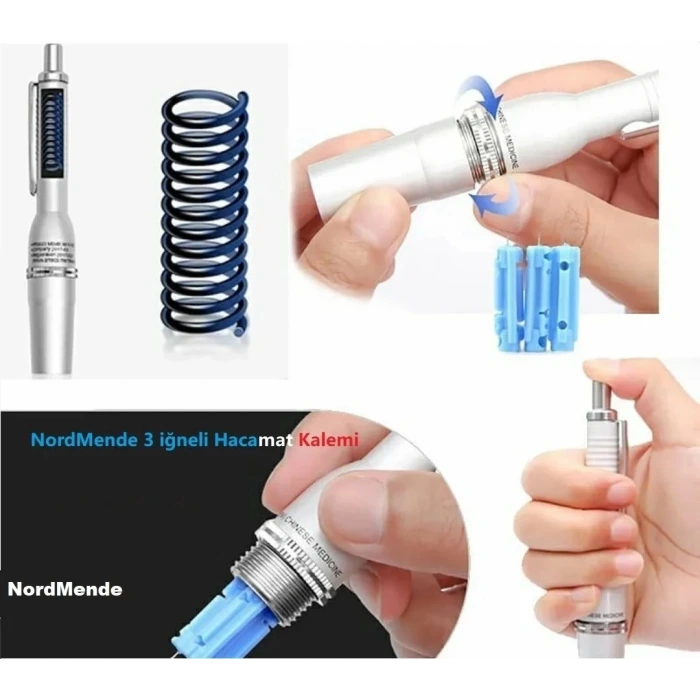 Hacamat Kalemi 3 İğneli 100 İğne Hediye