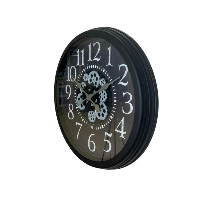 Heritage Black 60 Cm Çarklı Duvar Saati