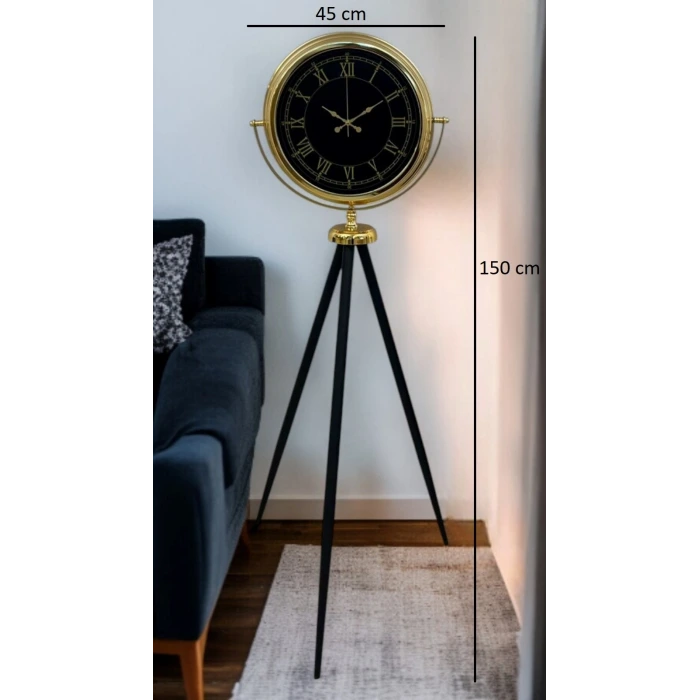İhtişam Gold Tripod Ayaklı Saat