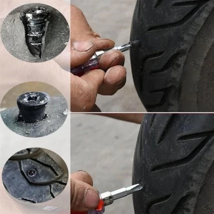 İpek Yıldızı® 10 Adet Çok Amaçlı Kolay Kullanılabilir Araba Lastiği Tamir Kauçuğu