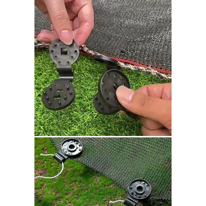 İpek Yıldızı® 10 Adet Güneşlik Filesi Sabitleme Klipsleri, Gölgelik Bezi ve Brandalar İçin Dayanıklı Plastik Kelepçe Kancaları