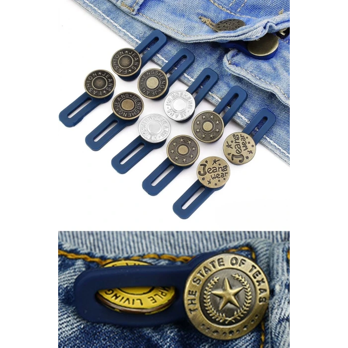 İpek Yıldızı® 10 Adet Yedek Kot Düğmeleri Beden Genişletici