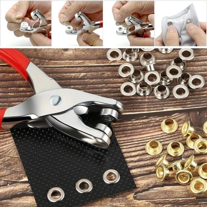 İpek Yıldızı® 100 adet Paslanmaz Çelik Çıtçıt ve Pense Seti Metal Çıt Çıt Makinesi