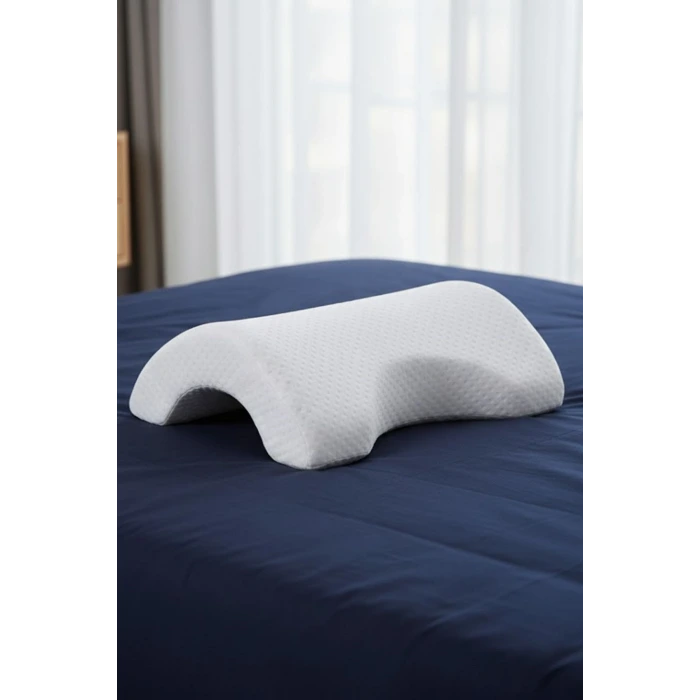 İpek Yıldızı® % 100 Visco Kavisli Ortopedik Yıkanabilir Kumaş Kılıflı Bel Boyun Bacak Ağrıları İçin Yastık