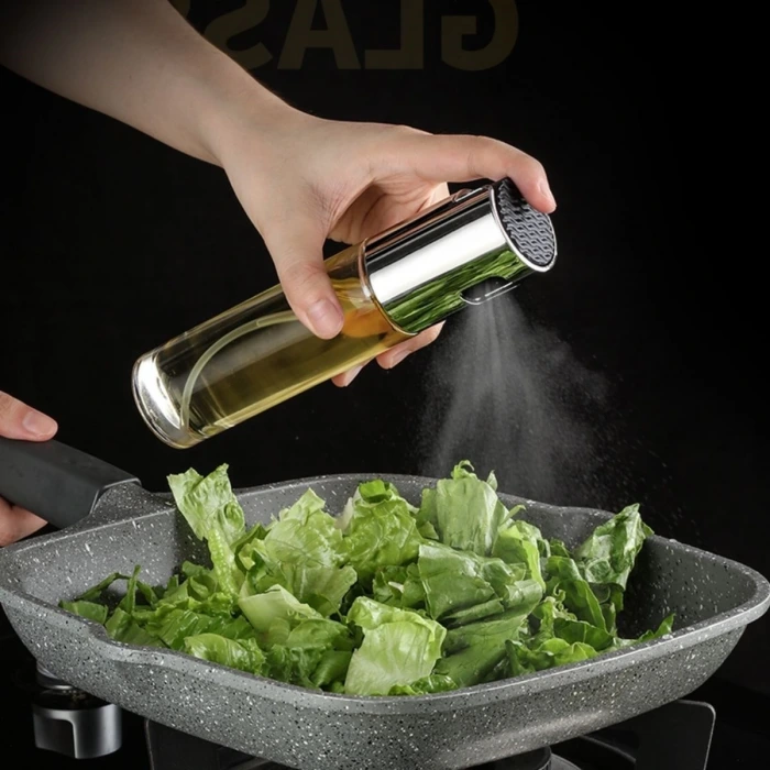 İpek Yıldızı® 100ml Kapasiteli Şeffaf Spreyli Yağdanlık Sosluk Yağ Püskürtücü Yağ Şişesi