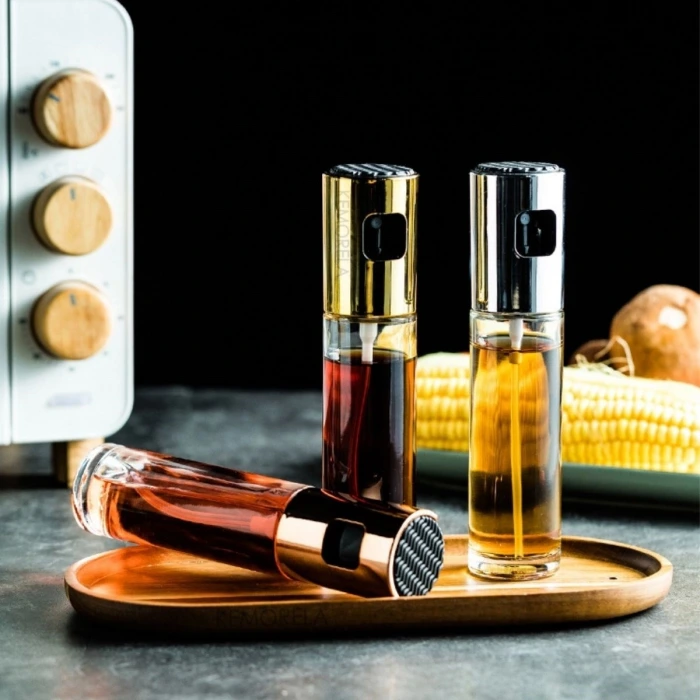 İpek Yıldızı® 100ml Kapasiteli Şeffaf Spreyli Yağdanlık Sosluk Yağ Püskürtücü Yağ Şişesi