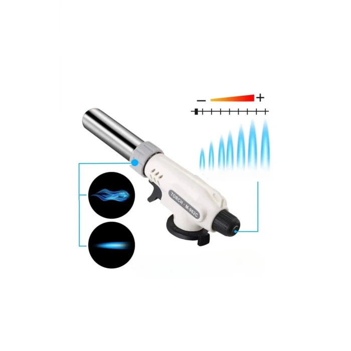İpek Yıldızı®  1300°C Çok Amaçlı Gaz Torch Çakmak - Mutfak, Mangal, Lehimleme Pürmüz Alev Tabancası