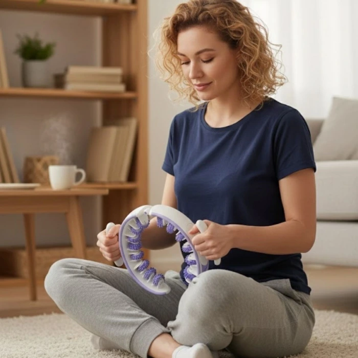 İpek Yıldızı® 14 Tekerlekli 360° Selülit Karşıtı Masaj Aleti – Çıkarılabilir 3 Tekerleği Çıkarılabilen, Bacak, Kol ve Karın İçin Sıkılaştırıcı Masaj R