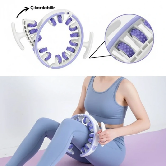 İpek Yıldızı® 14 Tekerlekli 360° Selülit Karşıtı Masaj Aleti – Çıkarılabilir 3 Tekerleği Çıkarılabilen, Bacak, Kol ve Karın İçin Sıkılaştırıcı Masaj R