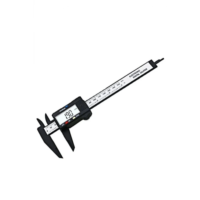 İpek Yıldızı® 150 Mm Dijital Kumpas Elektronik Fiber Karbon Kaplı Plastik - Kumpas