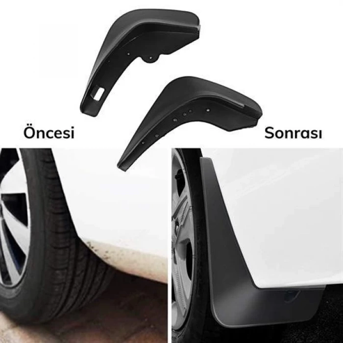 İpek Yıldızı® 2 Adet Ön veya Arkaya Uygun Çamur Önleyici Paçalık 32 x19 cm