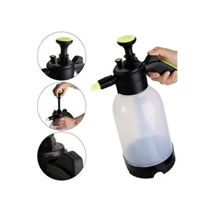 İpek Yıldızı® 2 Başlıklı Oto Köpük, Su Püskürtme ve Bitki Bakım Sulama Aleti Oto Yıkama Spreyi 2 Litre