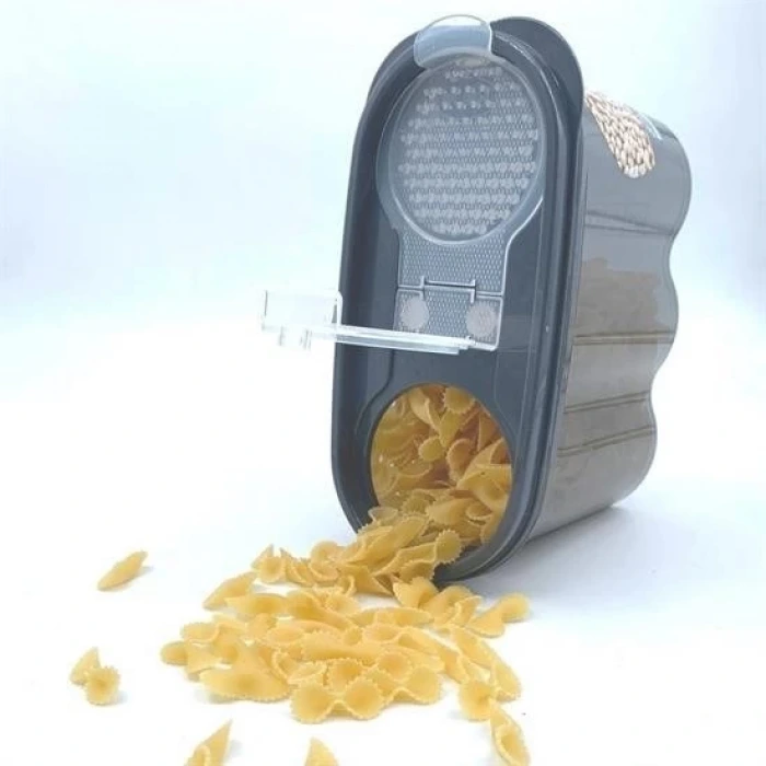 İpek Yıldızı® 2 Kapaklı Ölçekli Erzak Saklama Kabı - 1,2 Litre - SA930