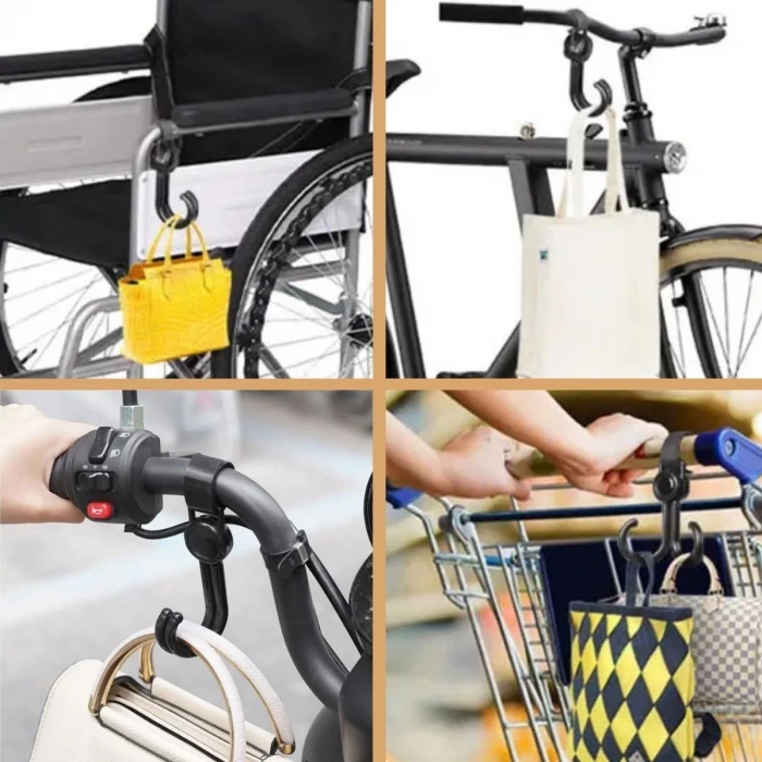 İpek Yıldızı® 2li Bebek Arabası, Motor, Bisiklet Eşya Taşıma Aparatı Plastik Kanca