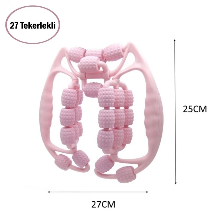 İpek Yıldızı® 27 Tekerlekli Lenfatik Masaj Roller – Selülit Giderici, Cilt Sıkılaştırıcı, Bacak Kol Sırt Masaj Aleti