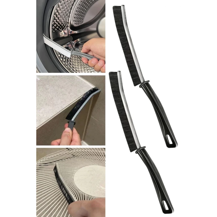 İpek Yıldızı® 2li Çok Amaçlı Multi Ince Temizlik Fırçası Derz Arası Banyo Mutfak Lavabo Detay Temizleme Fırçası