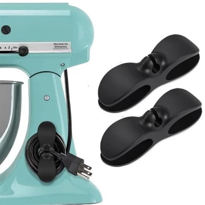 İpek Yıldızı® 2li Kablo Tutucu Silikon Kordon Sarıcı Kablo Yönetici Klips