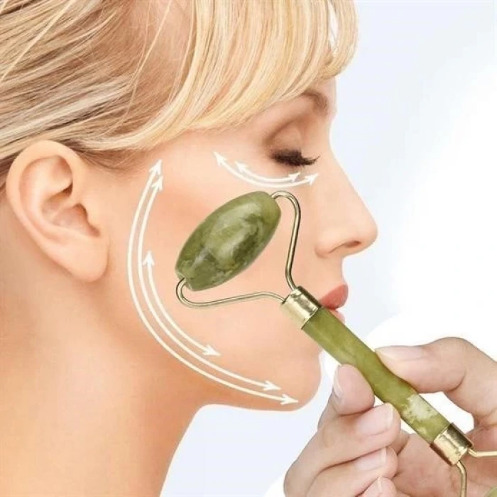 İpek Yıldızı® 2li Set Çift Taraflı Cilt Temizleme Fırçası ve Yeşim Taşı Çift Taraflı Cilt Masaj Aleti