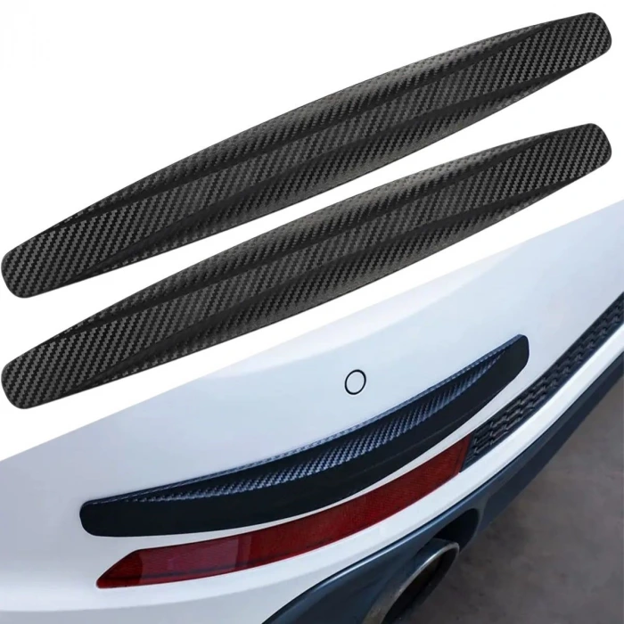 İpek Yıldızı® 2’li Siyah Karbon Tampon Koruyucu Şerit - Esnek Araç Tampon Çizik ve Darbe Koruma Bandı