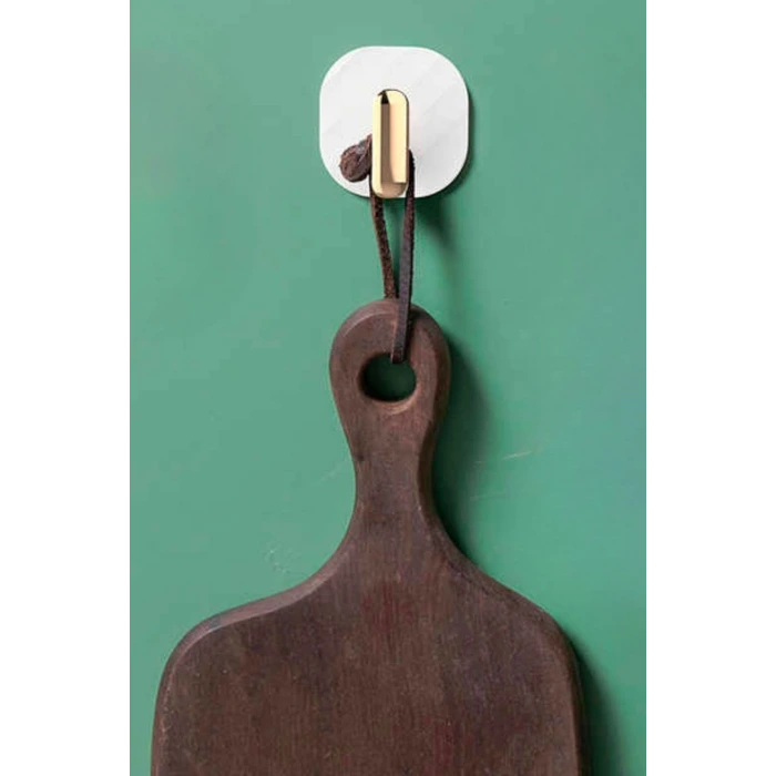 İpek Yıldızı® 2li Yapışkanlı Retro Askılık Dolap Kapak Kulpu Beyaz