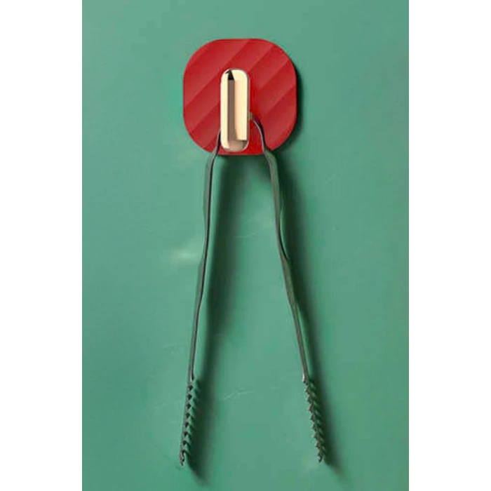 İpek Yıldızı® 2li Yapışkanlı Retro Askılık Dolap Kapak Kulpu Kırmızı