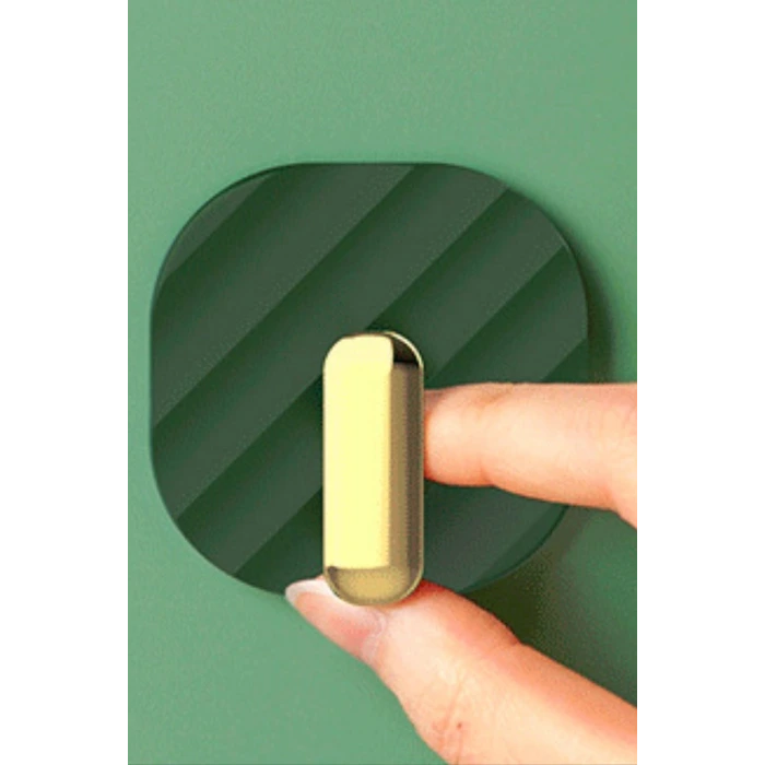 İpek Yıldızı® 2li Yapışkanlı Retro Askılık Dolap Kapak Kulpu Yeşil