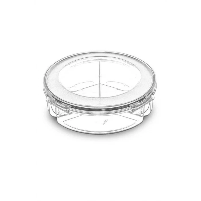 İpek Yıldızı® 3 Bölmeli Sızdırmaz Contalı Kilitli Kapaklı 1,35 Litre yuvarlak Erzak Saklama Kabı LC-500