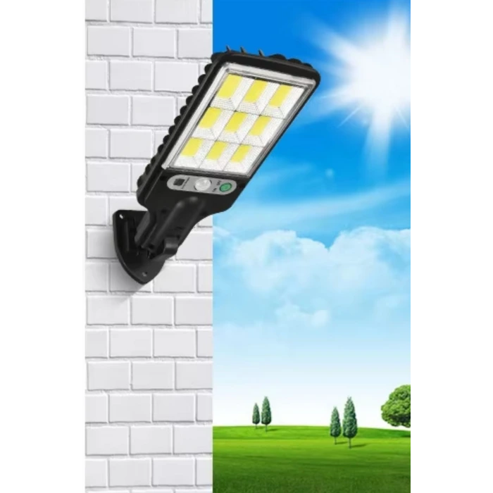 İpek Yıldızı® 3 Farklı Işık Modlu Güneş Enerjisiyle Şarj Olan Dış Mekan Uyumlu Kumandalı Solar Duvar LEDİ