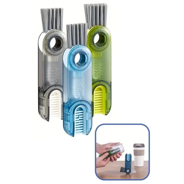 İpek Yıldızı®  3 Fonksiyonlu Pratik Şişe Temizleme Fırçası Mutfak Banyo Araç İçin Çok Amaçlı Fırça