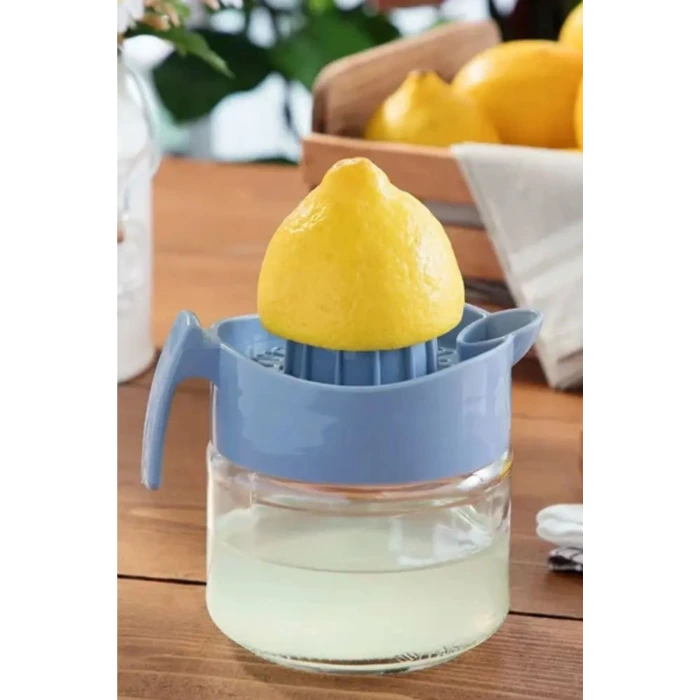 İpek Yıldızı® 300ml Cam Hazneli Pratik Limon Narenciye Sıkacağı KC-405
