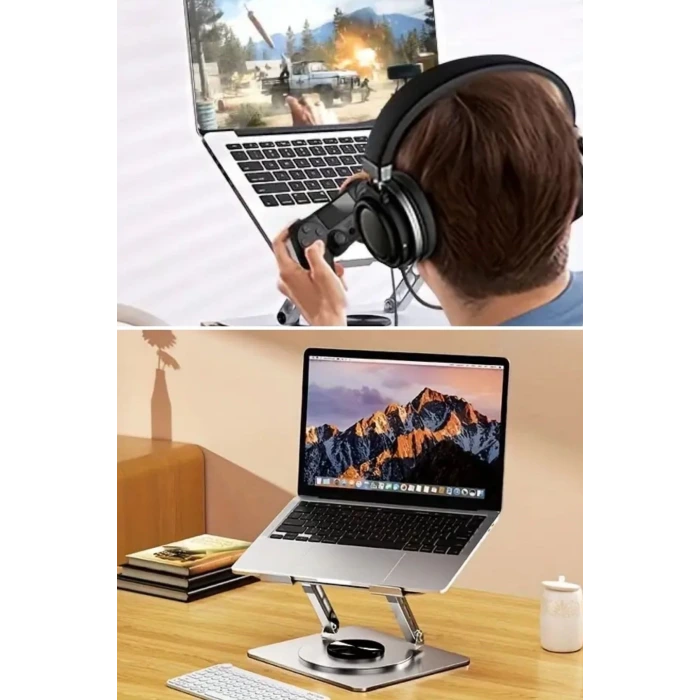 İpek Yıldızı® 360 Derece Dönebilen Hava Aldıran Laptop Standı