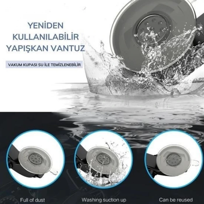 İpek Yıldızı® 360 Derece Dönen Torpido Üstü Uzunluk Ayarlamalı Vantuzlu Teleskopik Araç Telefon Tutucu