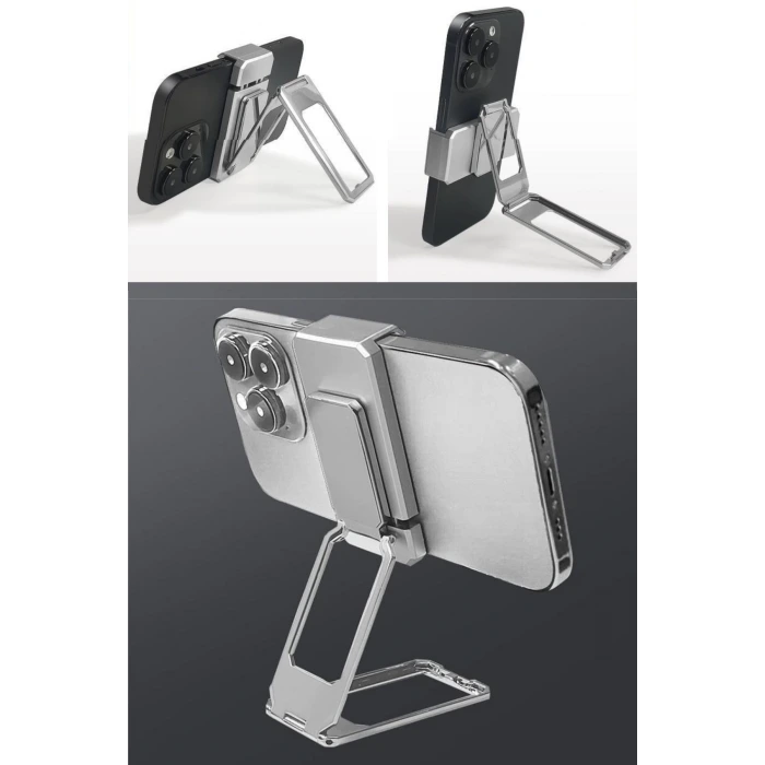 İpek Yıldızı®  360 derece Dönen Tüm Telefon Tipleri İle Uyumlu Metal Telefon Standı Braket