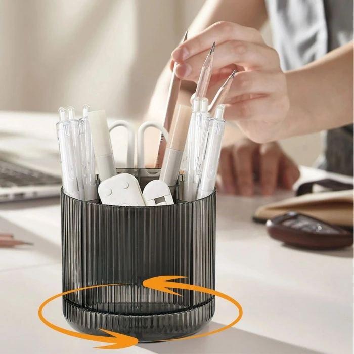 İpek Yıldızı® 360° Dönebilen Plastik Organizer – Çok Amaçlı Mutfak, Banyo ve Makyaj Malzemesi Düzenleyici, Döner Masaüstü Stand