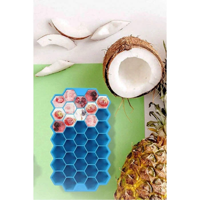 İpek Yıldızı® 37 Bölmeli Slikon Petek Şeklinde Buz Kalıbı