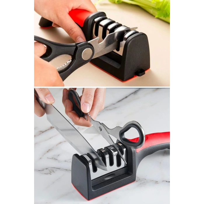 İpek Yıldızı®  4 Aşamaları Kaymaz Taban Hızlı Bıçak Makas Bileme Aracı