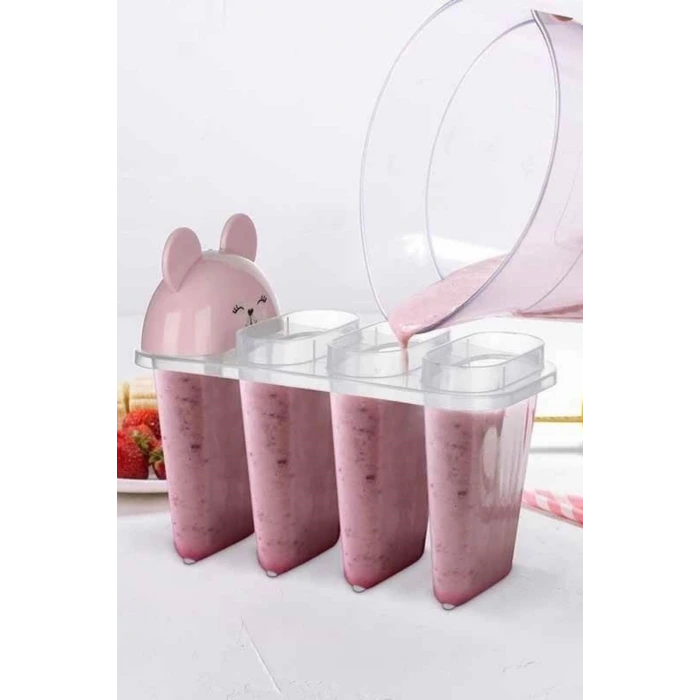 İpek Yıldızı® 4lü Kolay Şekillendirici Sevimli Çocuk Meybuz & Dondurma Kalıbı AP-9179