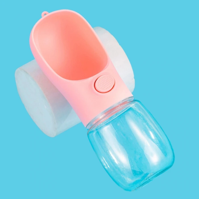 İpek Yıldızı® 450 ml Taşınabilir Butonlu Evcil Hayvan Suluğu