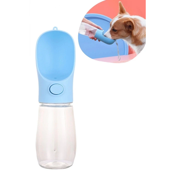 İpek Yıldızı® 450 ml Taşınabilir Butonlu Evcil Hayvan Suluğu