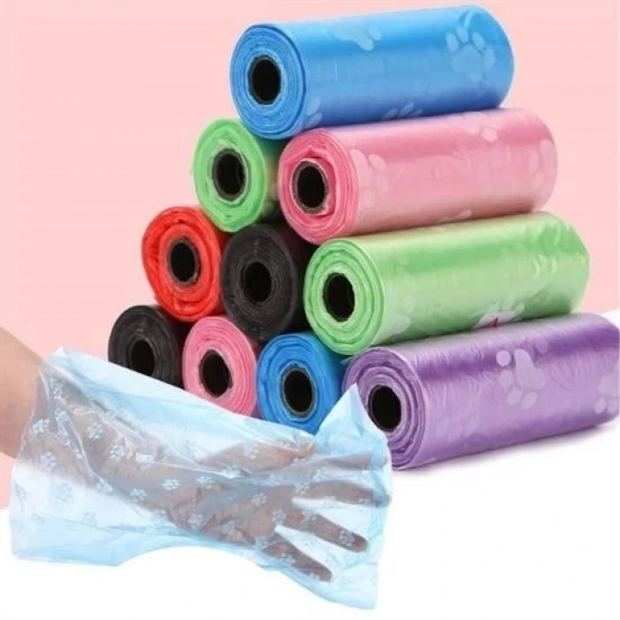 İpek Yıldızı® 4lü Evcil Hayvanlar Için Pati Desenli Kedi Köpek Kaka Poşeti Torbası