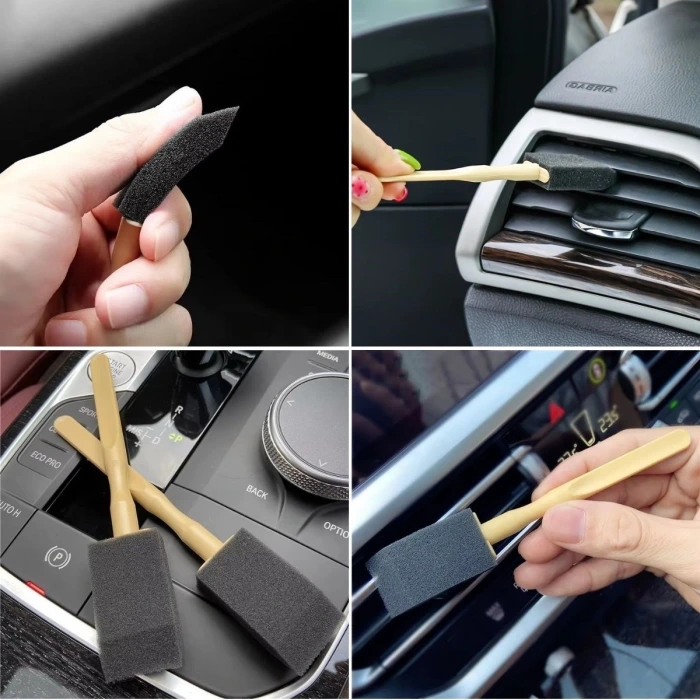 İpek Yıldızı® 5li Araba Havalandırma Temizleme Fırçaları Klima Çıkışları,Toz Alma&Otomobil İçi Detaylı Mini Temizlik Aparatları