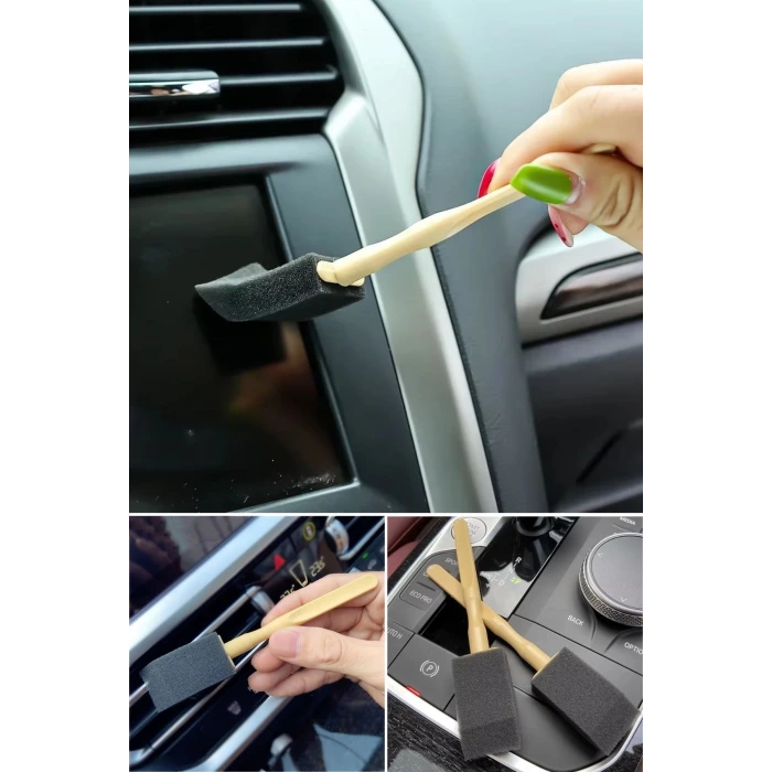 İpek Yıldızı® 5li Araba Havalandırma Temizleme Fırçaları Klima Çıkışları,Toz Alma&Otomobil İçi Detaylı Mini Temizlik Aparatları
