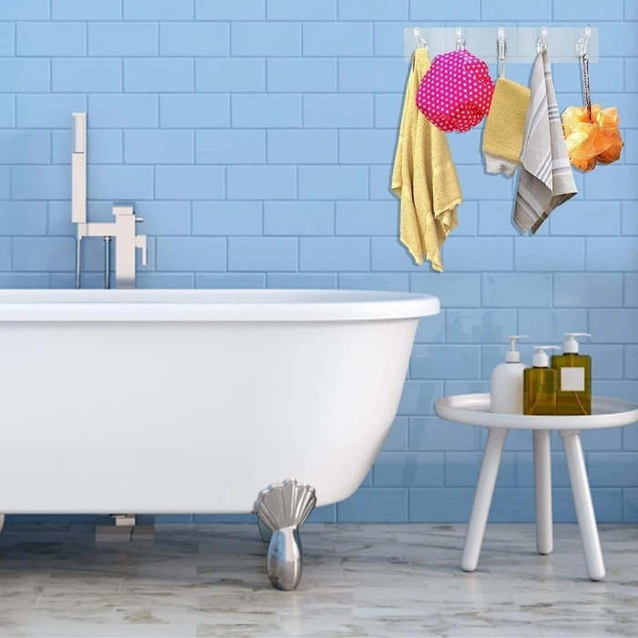 İpek Yıldızı® 5li Güçlü Yapışkanlı Şeffaf Duvar Askısı Banyo Mutfak Düzenleyici Pratik Askılık