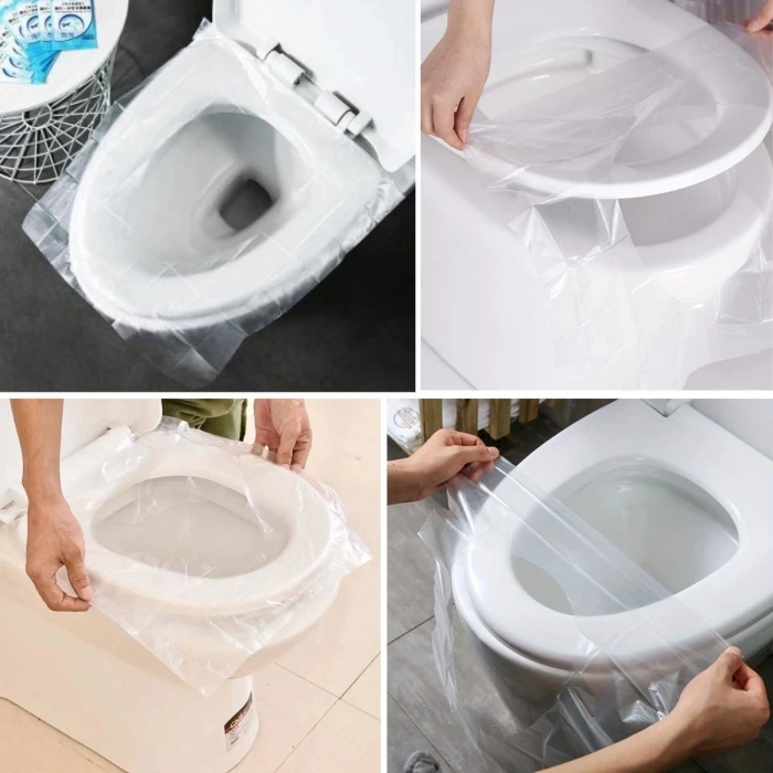 İpek Yıldızı® 50 Adet Kullan At Pratik Kullanımlı Hijyenik Klozet Kapağı Poşeti