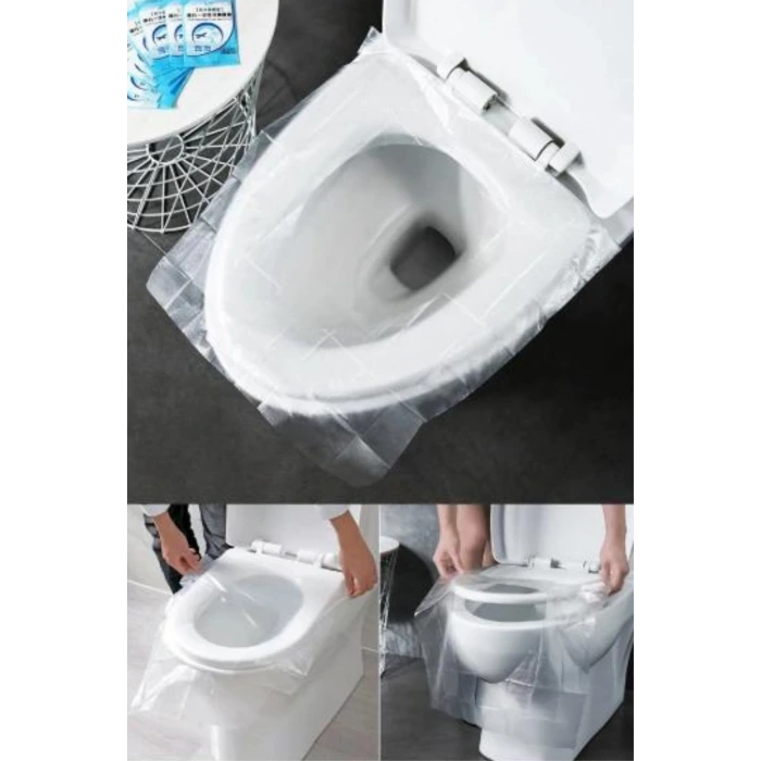 İpek Yıldızı® 50 Adet Kullan At Pratik Kullanımlı Hijyenik Klozet Kapağı Poşeti