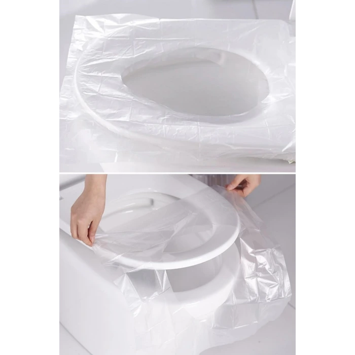 İpek Yıldızı® 50 Adet Kullan At Pratik Kullanımlı Hijyenik Klozet Kapağı Poşeti