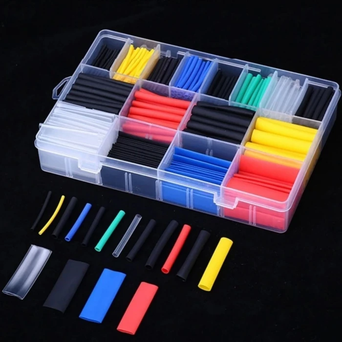 İpek Yıldızı® 560 Parça Isıyla Daralan Makaron Kablo Koruyucu Kılıf Makaron Kablo Yalıtım Makaron Seti