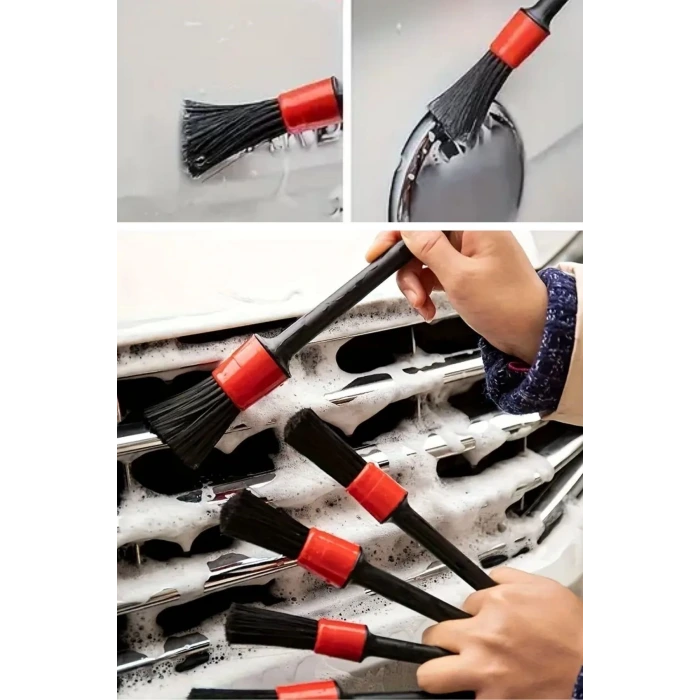 İpek Yıldızı® 5’li Çok Amaçlı Araç İçi ve Dış Yüzey Temizlik & Detaylandırma Fırça Seti