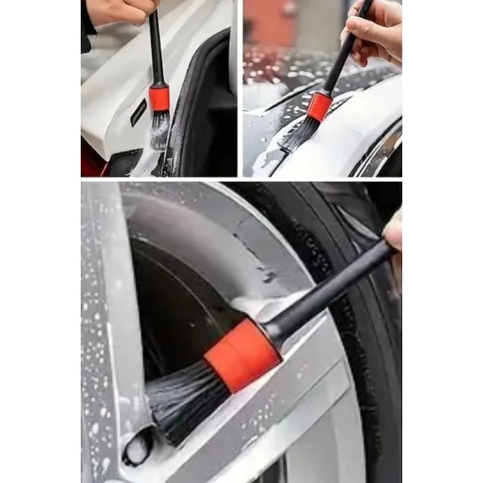 İpek Yıldızı® 5’li Çok Amaçlı Araç İçi ve Dış Yüzey Temizlik & Detaylandırma Fırça Seti
